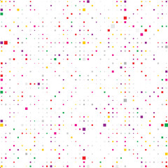 Vibrant colorful pixel scatter seamless background for posters wallpapers packaging textile fashion design and digital templates use
