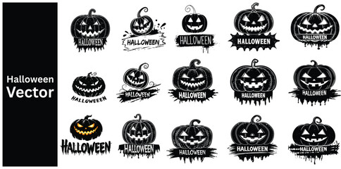 Collection of Happy Halloween Icons
