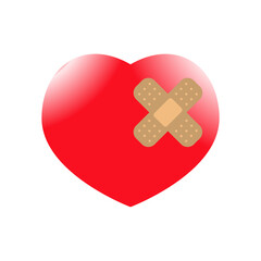 heart with plaster icon