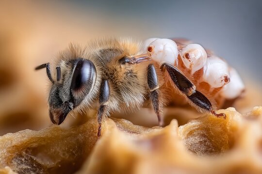 Infestation of Honey Bee Pupa by Varroa Mite, Highlighting the Impact on Animal Welfare and Health