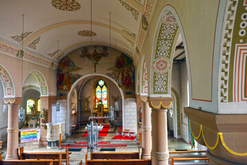 Innenansicht der St. Markuskirche von Haimbach-Fulda (Hessen)