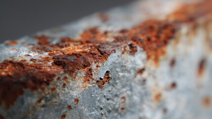 Rusty metal surface with vibrant textures, featuring orange and brown hues, abstract pattern highlighting weathered and aged characteristics of the material