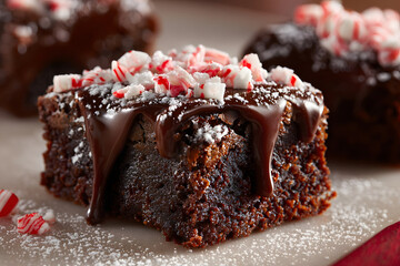Gourmet Chocolate Peppermint Brownies Delight