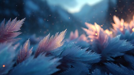 Cold morning winter frost high resolution picture