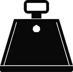 weight kilogram silhouette vector, mass measurement illustration
