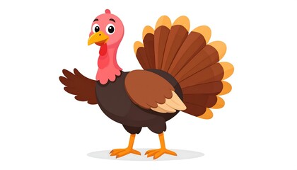 Cute cartoon turkey
