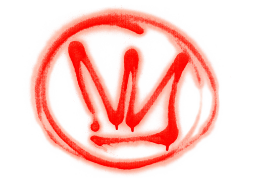 Photo graffiti, grunge spray stain symbol, icon isolated on white