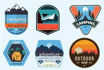 Inspiring camping and adventure logos perfect for outdoor brands, gear, and travel promotions, capturing the spirit of exploration and nature's call