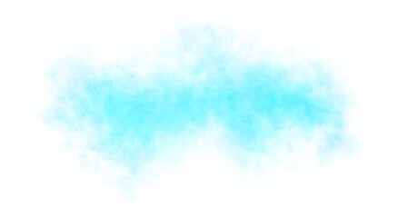 Light Blue smoke cloud texture isolated on transparent background mystical fog effect template for show or stage backdrop