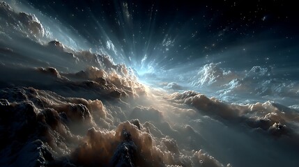 Stunning cosmic light burst high resolution picture