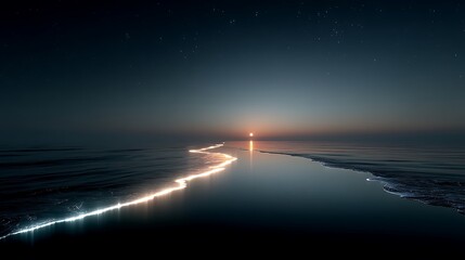 Stunning seascape horizon light high resolution picture