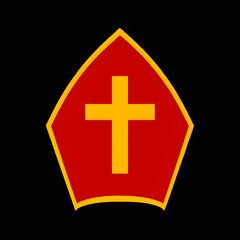 Obraz premium Sinterklaas hat vector background