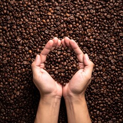 Hands holding coffee beans (1)