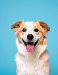 Close-up portrait of a happy dog