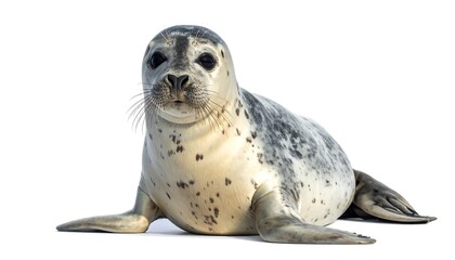 Close-up of a harbor seal pup