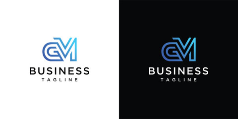 The monogram letter GM logo is made with lines, a design for a luxurious, elegant and simple business.