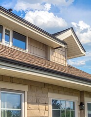 Close-up of a house's gable end