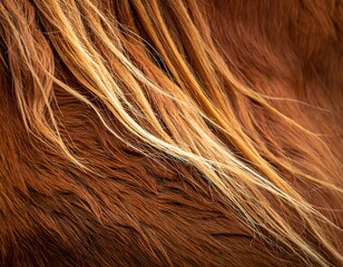 Close-up of a horse's mane and coat