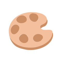 Vector cartoon art illustration of pallet colour painting