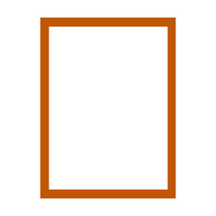 template Old vintage brown wooden picture frame with empty space isolated on a white background