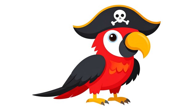 Cartoon pirate parrot
