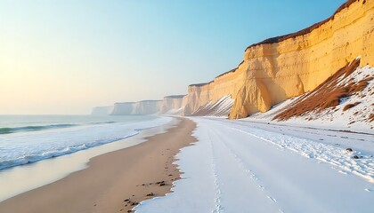 Golfer intently lining up a putt on a sun-drenched course, embracing the golden hour glow and serene atmosphere of the game
