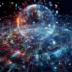 tecnología, alumbrado, fractal, espacio, ciencia, moción, ella, concepto, con textura, designio, futura, dechado, ciudad, empapelar, movimiento, información, ciber espacio, simetrias, cuadrícula, bril