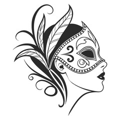 carnival mask vector illustration