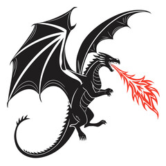 black and white dragon
