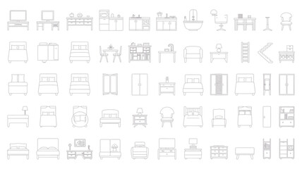 Obraz premium set of icons of houses