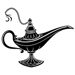 illustration of a magic lamp