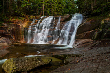 Mumlava Waterfall in Krkono&scaron;e Mountains, Czech Republic. 
