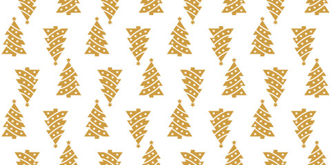 Christmas trees seamless pattern on white background. Design template for wallpaper,fabric,wrapping, textile