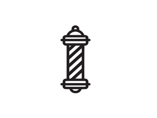 Modern Barber Icon in Stylish Minimal Thin Line Vector Artwork Illustration