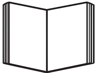 Brochure Template Icon in Clean Elegant Minimal Vector Line Artwork