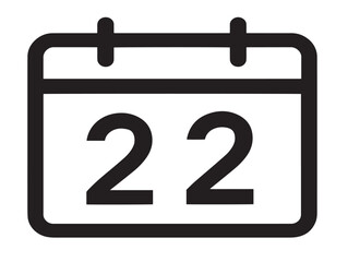 Elegant Calendar Icon in Clean Minimal Thin Line Vector Illustration