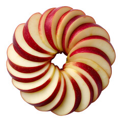 Delicious apple pie with festive candy decorations on white background