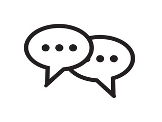 Professional Communication Icon in Elegant Minimal Vector Line Artwork
