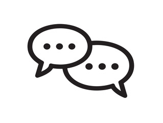 Stylish Communication Icon in Clean Modern Vector Line Illustration