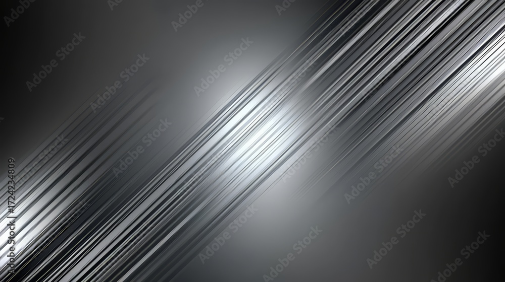 Wall mural black and silver image with a silver line that is almost vertical. the image is abstract and has a m
