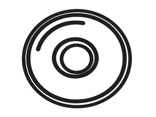 Elegant Donut Icon in Minimal Professional Vector Line Illustration Artwork