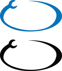 Fototapeta premium unique wrench icon silhouette