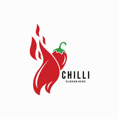 Fiery Chili Pepper Logo vector