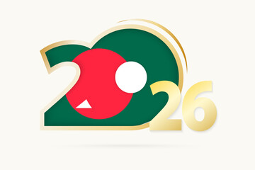 Year 2026 with Bangladesh Flag pattern.