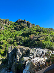 Cascada de agua Pozo de los Humos en la naturaleza, Waterfall Pozo de los Humos in nature 2025