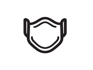  Minimalist Face Mask Icon in Elegant Vector Illustration Artwork
