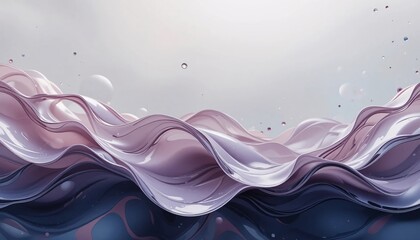 Abstract Liquid Textures with Flowing Shapes and Glossy Reflections, Minimalistic and Modern Composition