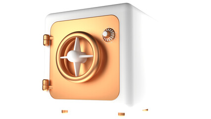 UI Icon. Bank safe. Image for a financial institution's website.