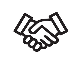  Stylish Handshake Icon in Professional Modern Thin Line Vector Artwork Design
