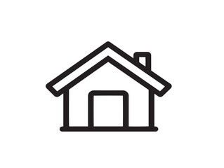  Stylish Home Icon in Modern Professional Thin Line Vector Artwork Design